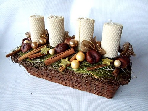Adventní svícen medový I — foto 2