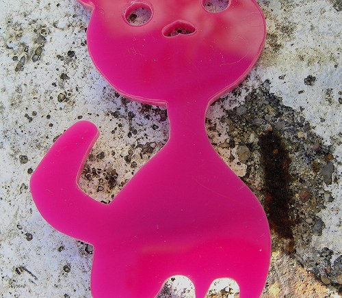 Růžová kočička - brož Violaart — foto 2