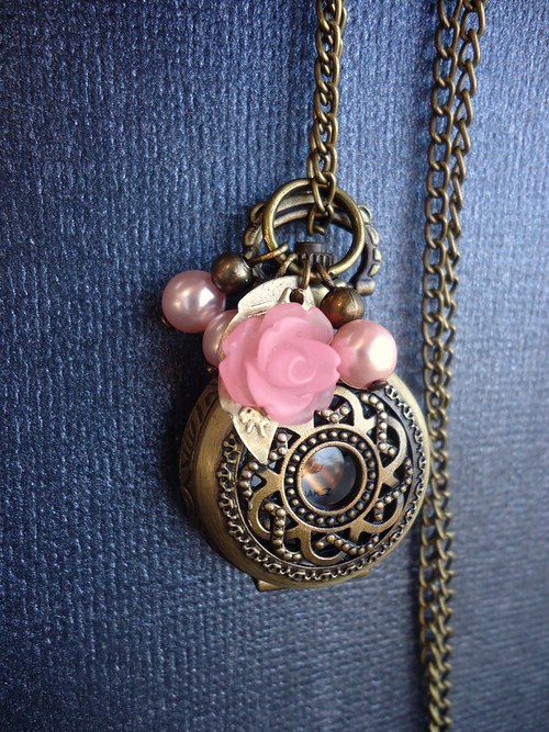 Náhrdelník s hodinkami "Tea Rose" — foto 2