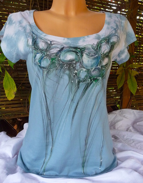 Modro-zelené dámské trikoXL) — foto 4