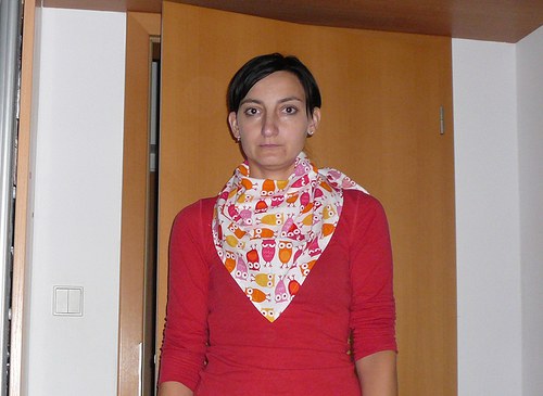 Šátek bílý se sovami — foto 2