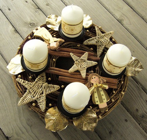 Adventní svícen "Andělské duo" — foto 2