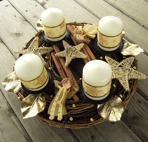 Adventní svícen "Andělské duo" — foto 4