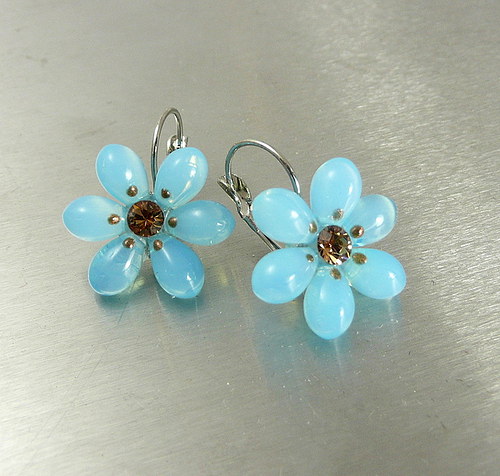 Náušničky : blue flower — foto 2