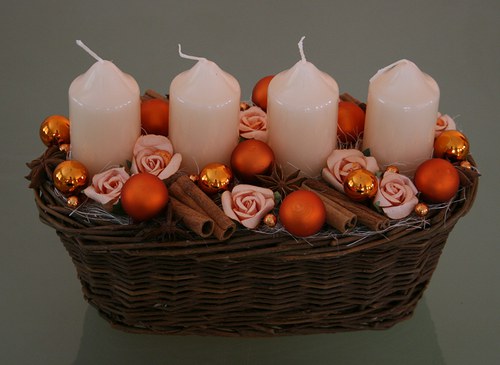 Adventní svícen oranžový — foto 5