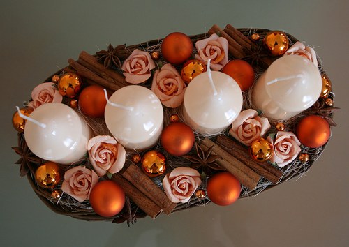 Adventní svícen oranžový — foto 6