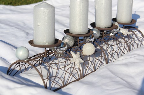 Adventní svícen KOVOVÝ — foto 3