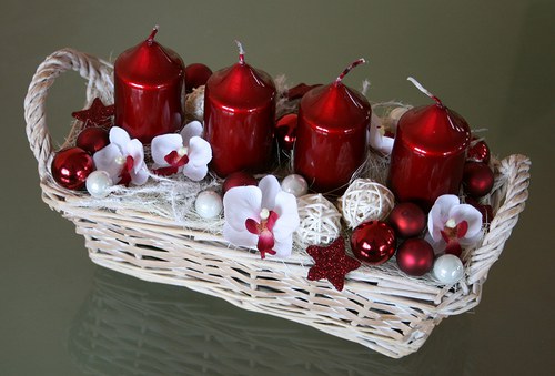Adventní svícen vínovobílý — foto 2