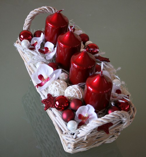Adventní svícen vínovobílý — foto 5