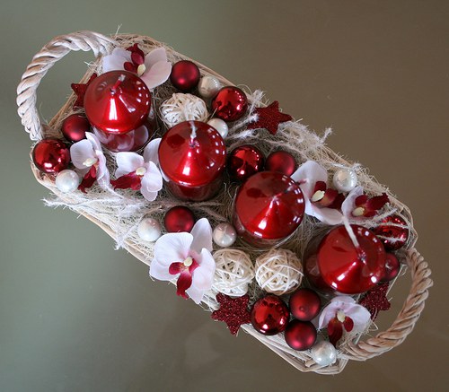Adventní svícen vínovobílý — foto 6