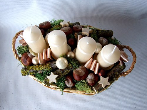 Adventní koš krémový — foto 2