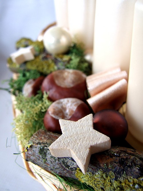 Adventní koš krémový — foto 3