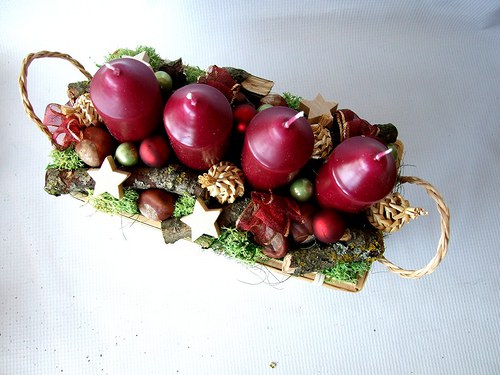 Adventní koš bordó — foto 2