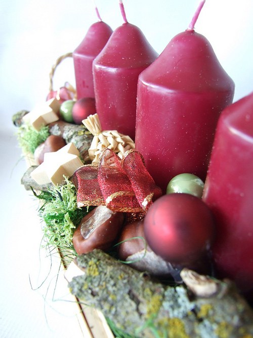 Adventní koš bordó — foto 3
