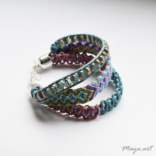 Modrorůžový "EMBRACING BRACELET" — foto 2