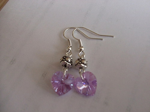 Swarovski náušnice fialová — foto 2
