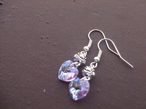 Swarovski náušnice fialová — foto 3