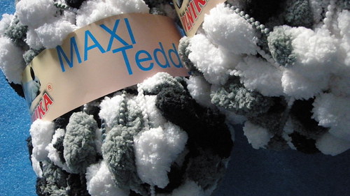 Bambulková příze "Maxi teddy" - černobílá — foto 2