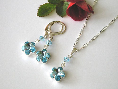 Swarovski sada Flower Aquamarine — foto 3