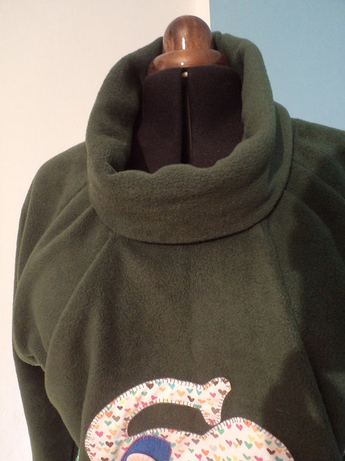 Fleecová mikina khaki zelená — foto 3