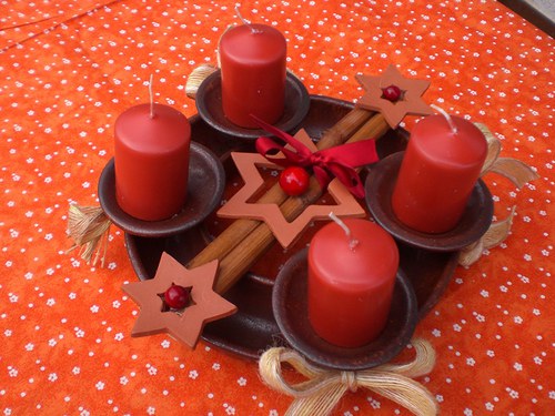 Svícen adventní - skořicový — foto 2