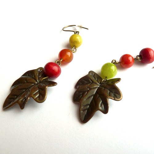 Náušnice Hravý podzim_REZERVACE — foto 3