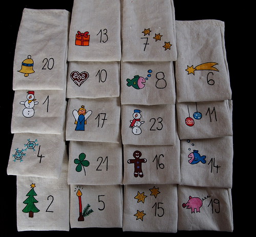 Adventní kalendář ručně malovaný — foto 2
