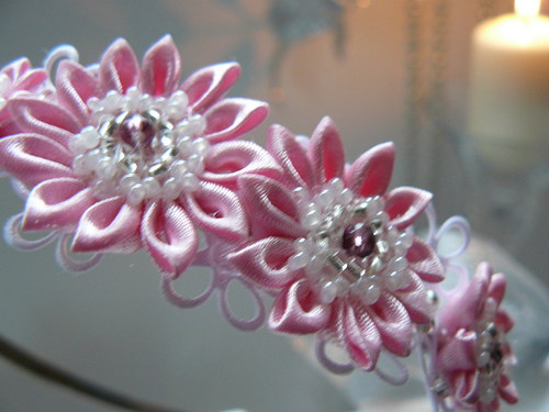 Kanzashi čelenka Anežka — foto 2