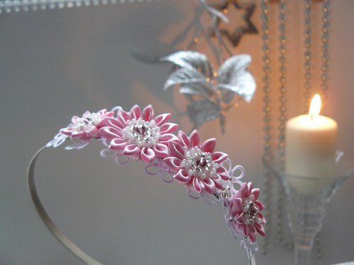 Kanzashi čelenka Anežka — foto 3