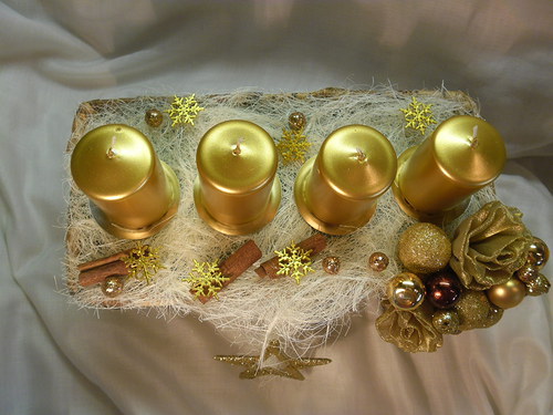 Adventní košík zlatohnědý - na přání — foto 3