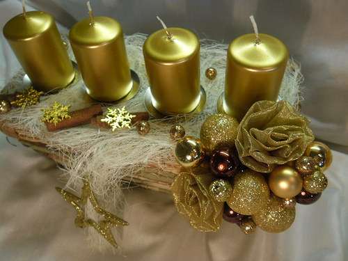 Adventní košík zlatohnědý - na přání — foto 6
