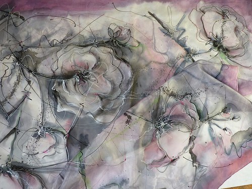 Hedv.šátek "Růže", 90x 90 cm, rezervace — foto 2