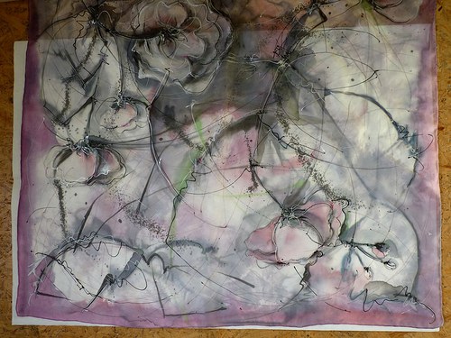 Hedv.šátek "Růže", 90x 90 cm, rezervace — foto 3