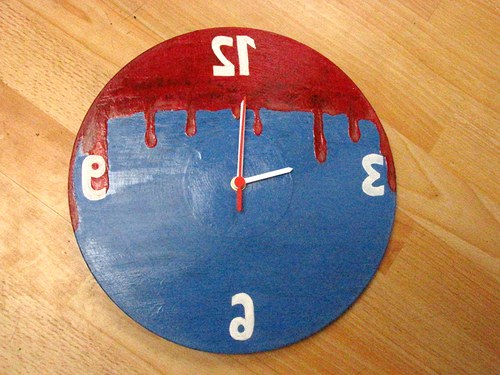 Hodiny "Red and blue" — foto 2