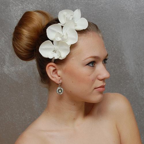 Perlová orchidej ... čelenka — foto 2