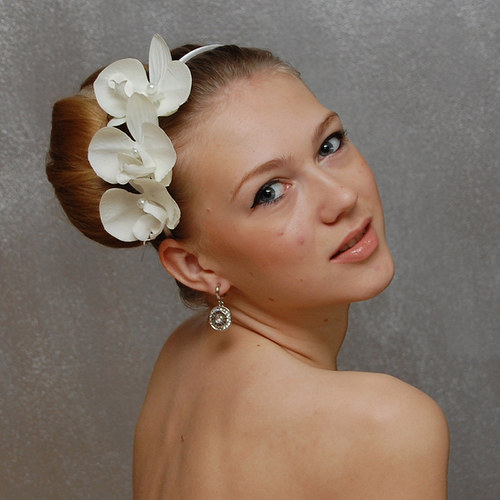 Perlová orchidej ... čelenka — foto 3