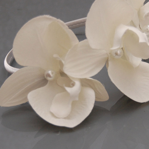 Perlová orchidej ... čelenka — foto 4