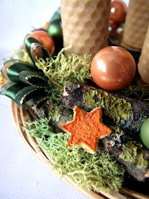 Medový adventní svícen II — foto 3