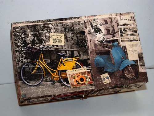 Originální čajová krabička v retro stylu — foto 3