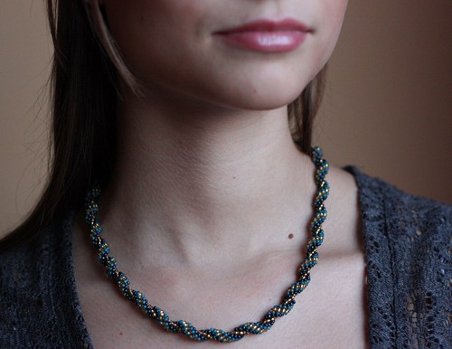 Gold & turquoise spiral rope — foto 2