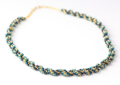 Gold & turquoise spiral rope — foto 4