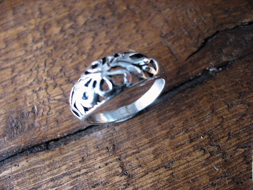 Patterned ring - starostříbrný prsten. — foto 2