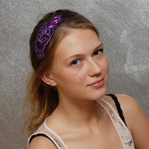Fialový koktejl ... čelenka — foto 2