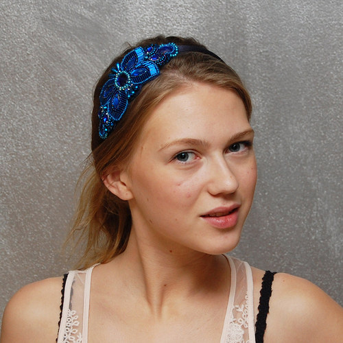 Safírová ... čelenka — foto 3