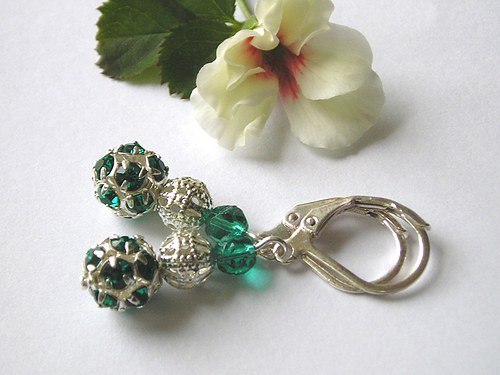 Šatonové náušnice Blue Zircon.. — foto 3