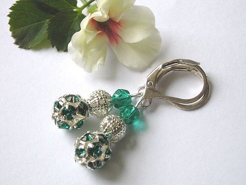 Šatonové náušnice Blue Zircon.. — foto 4