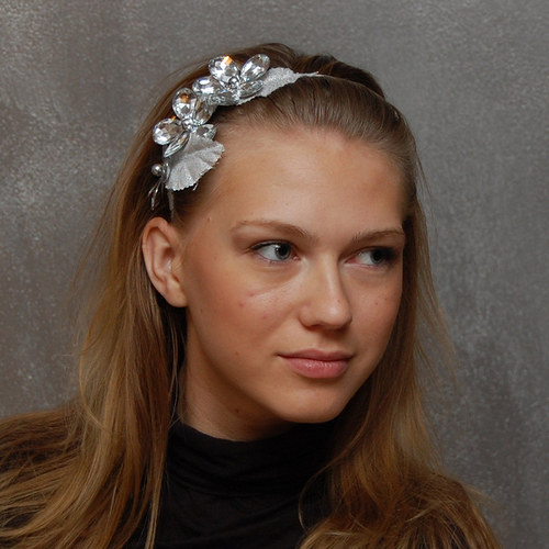 Ledová kytice ... čelenka — foto 6
