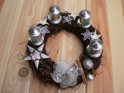 Adventní věneček " Stříbrňák " — foto 3