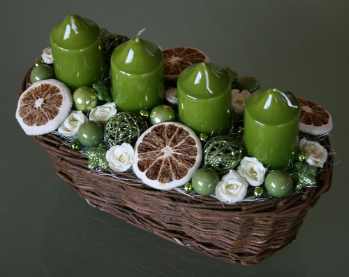 Adventní svícen do zelena - na přání — foto 2