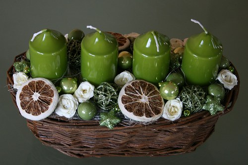 Adventní svícen do zelena - na přání — foto 5
